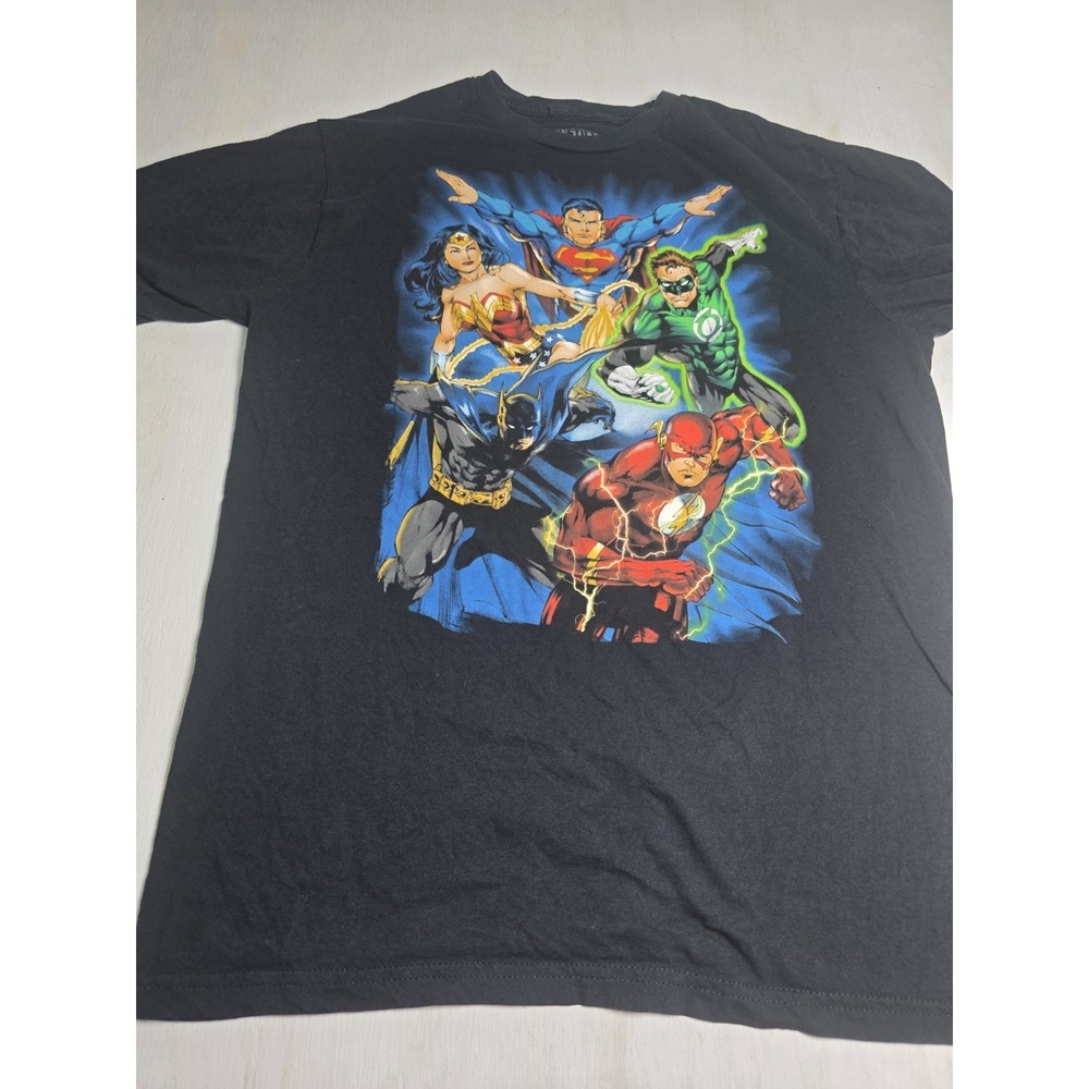 Vintage Y2K Justice League Team Super Hero Mens XL DC Heros T Shirt